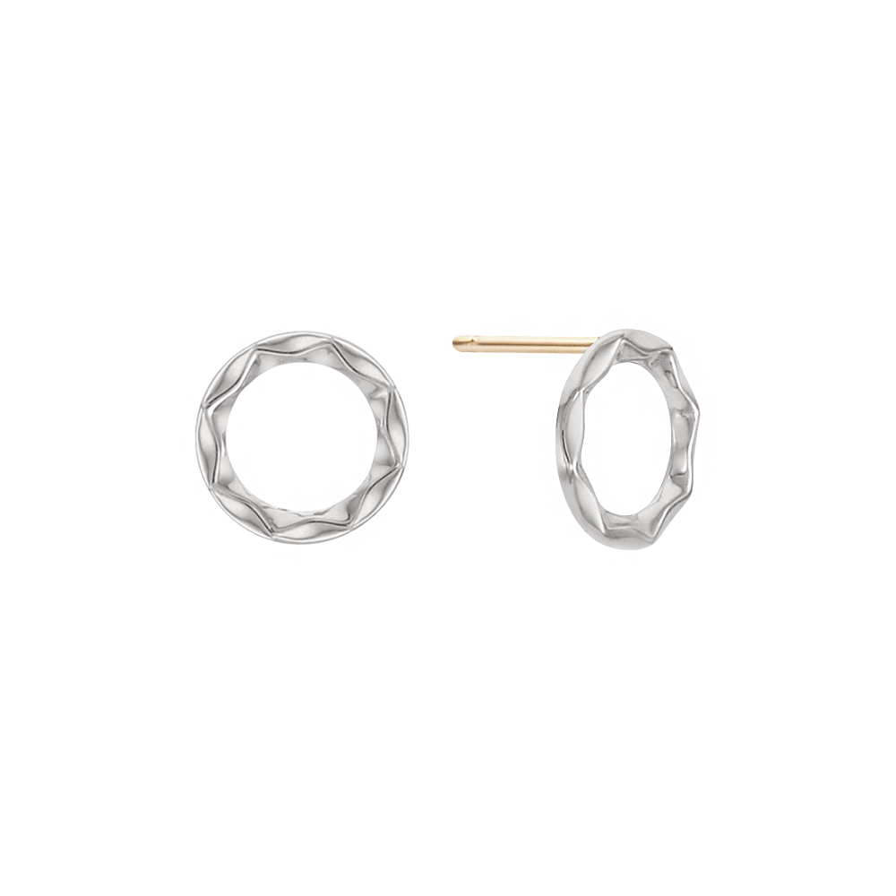 Ripple Circle Stud Earrings EETM4544