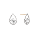 Fancy Water Drop Q Stud Earrings EETM4545