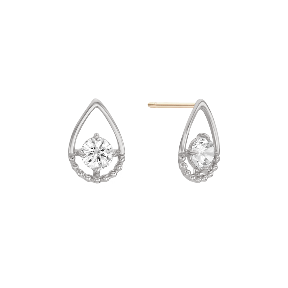 Fancy Water Drop Q Stud Earrings EETM4545