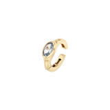Indelie Aqua Oval Ear Cuff EJUM4060
