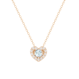 14k Gold Aquamarine Zodiac Heart Necklace NJUM4033-1