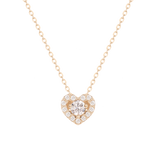 White Topaz Zodiac Heart Love Necklace NJUM4033-2